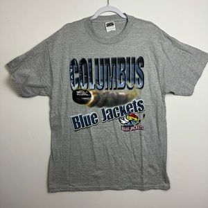 Vintage NHL Hockey Columbus Blue Jackets Graphic Short Sleeve Tee Men’s Large